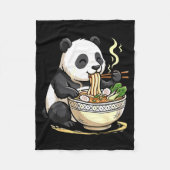 Panda Eating Funny Ramen Noodles  Fleece Deken (Voorkant)