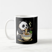 Panda Eating Funny Ramen Noodles  Koffiemok (Links)