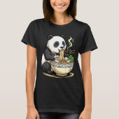 Panda Eating Funny Ramen Noodles  T-shirt (Voorkant)