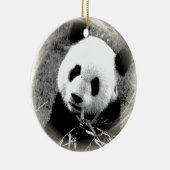 Panda Eating Leaves Christmas Tree Ornament (Rechts)