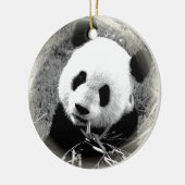 Panda Eating Leaves Christmas Tree Ornament (Links)