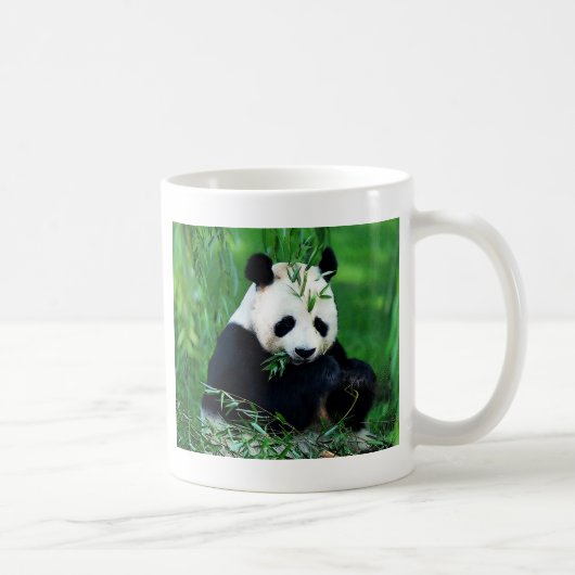 Panda Eating Leaves Koffiemok (Rechts)