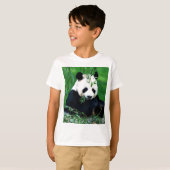 Panda Eating Leaves T-shirt (Voorkant volledig)