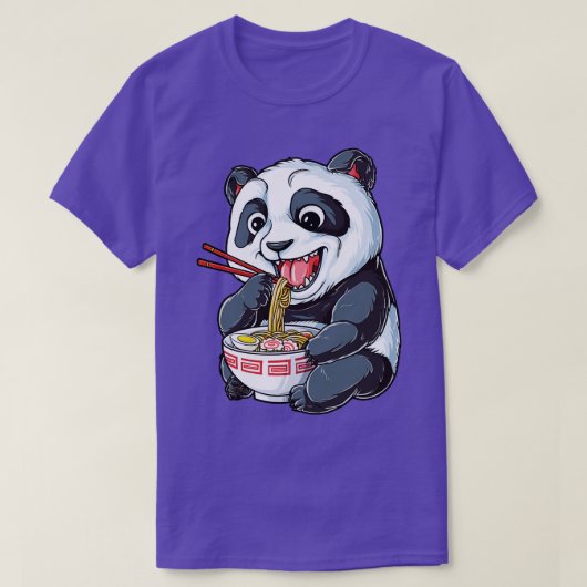 Panda Eating Ramen for Men Women Boys Girls Kinder T-shirt (Design voorkant)