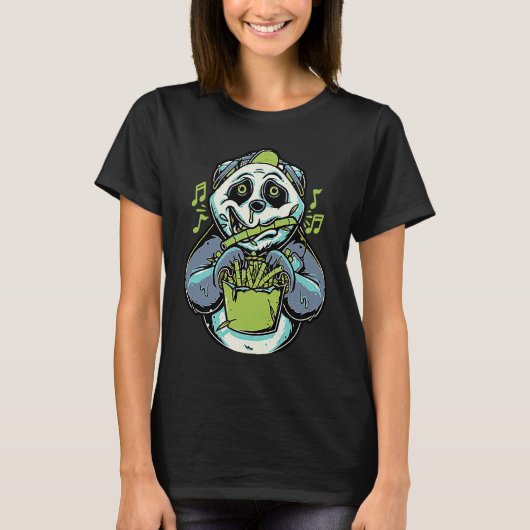 Panda eet bamboe gezond t-shirt (Voorkant)