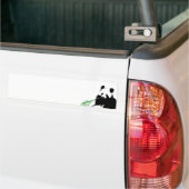 Panda eet Bamboo Bumpersticker (Op Truck)