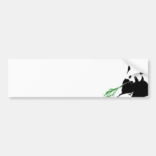 Panda eet Bamboo Bumpersticker (Voorkant)