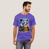 PANDA EET CHEESEBURGER T-SHIRT (Voorkant volledig)