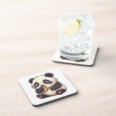 Panda eet een koekje bier onderzetter (Rechterzijde)