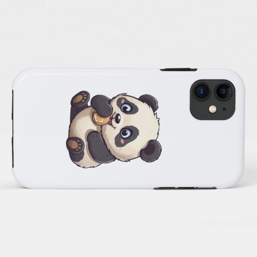 Panda eet een koekje Case-Mate iPhone case (Achterkant (horizontaal))