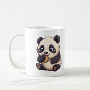 Panda eet een koekje koffiemok