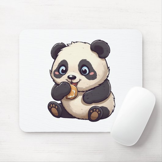 Panda eet een koekje muismat (Met muis)