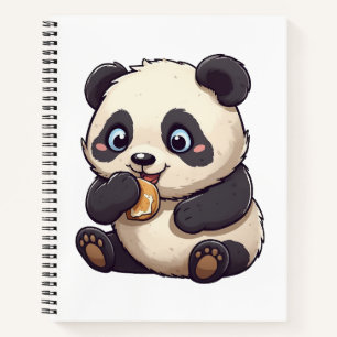 Panda eet een koekje notitieboek