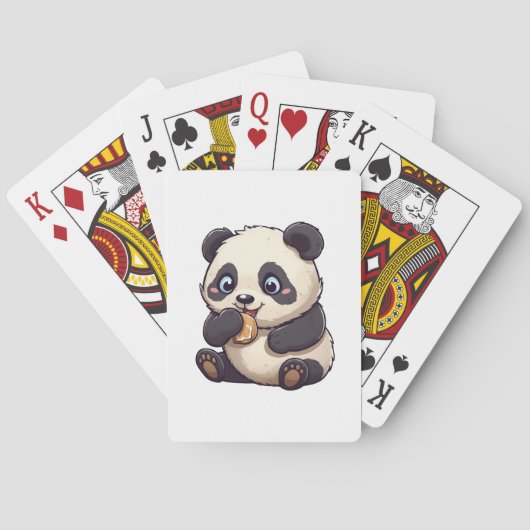 Panda eet een koekje pokerkaarten (Achterkant)