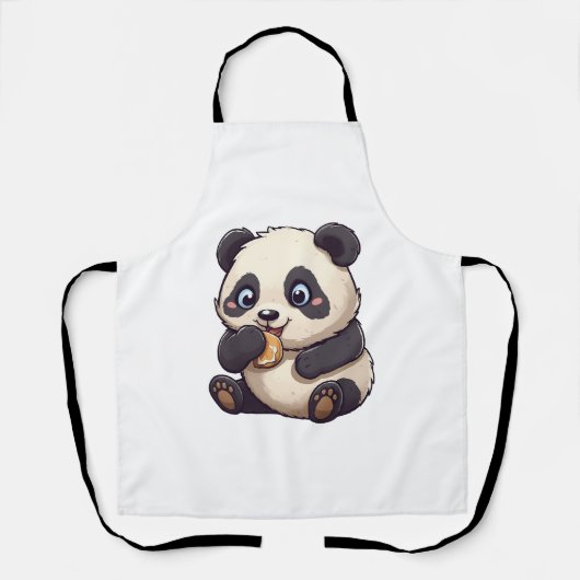Panda eet een koekje schort (Voorkant)