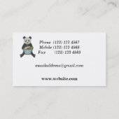 Panda eet een noedelkom visitekaartje (Achterkant)