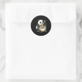 Panda eet grappige Ramen Noedels Ronde Sticker (Tas)