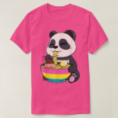 Panda Eet Ramen LGBTQ Panseual Pride Pan Flag C T-shirt (Design voorkant)