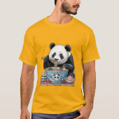 Panda eet ramen noedels t-shirt (Voorkant)