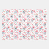 Panda Elephant Koala Love Wrapping Paper Set of 3 (Voorkant 3)
