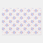 Panda Elephant Koala Love Wrapping Paper Set of 3 (Voorkant 2)