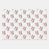 Panda Elephant Koala Love Wrapping Paper Set of 3 (Voorkant)