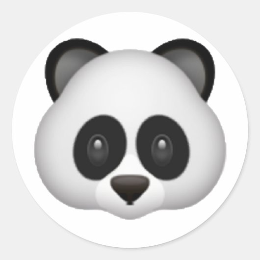 Panda - Emoji Ronde Sticker (Voorkant)