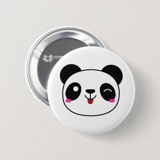 Panda Emoji Round Button (Voorkant /achterkant)