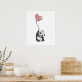 Panda en ballon poster (Keuken)