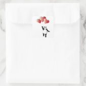 Panda en ballonnen Sticker (Tas)