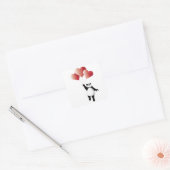 Panda en ballonnen Sticker (Envelop)