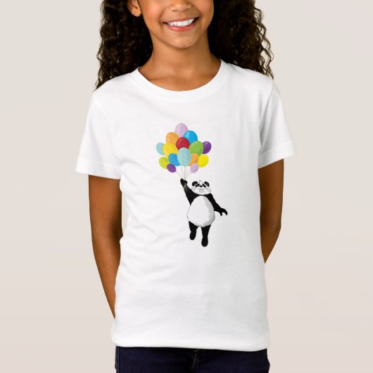 Panda en ballonnen t-shirt (Voorkant)