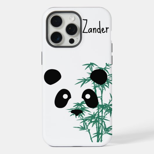 "Panda en Bamboe" Aanpasbaar iPhone Hoesje (Achterkant)