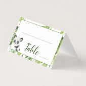Panda en Bamboe Baby shower Verjaardagstabel Numme Kaart (Voorkant)