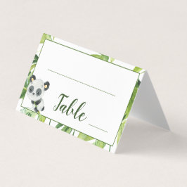 Panda en Bamboe Baby shower Verjaardagstabel Numme Kaart