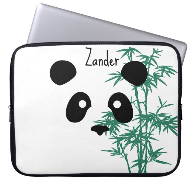 "Panda en Bamboe"  Laptop Sleeve (Voorkant)