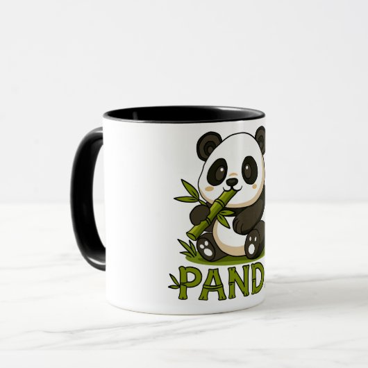 panda en bamboe mok (Voorkant links)
