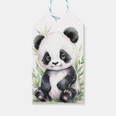 Panda en Bamboo Cadeaulabel (Voorkant)
