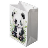 Panda en Bamboo Medium Cadeauzakje (Voorkant Gekanteld)