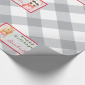 Panda en Beer Pas Tekst en Naam aan Cadeaupapier (Hoek)