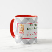 Panda en Beer Pas Tekst en Naam aan Mok (Voorkant links)