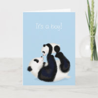 Panda en beugel 'Het is een jongen' nieuwe babykaa