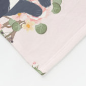 Panda en bloem Tattoo Fleece Deken (Hoek)