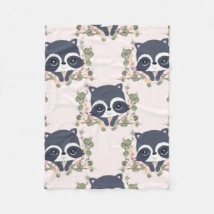 Panda en bloem Tattoo Fleece Deken