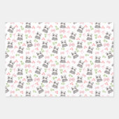 Panda en Bogen Wrapping Paper Flat Sheet Set van 3 (Voorkant)