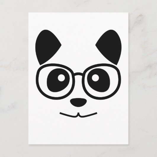 Panda en bril briefkaart (Voorkant)