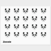 Panda en bril hart sticker (Vel)