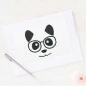 Panda en bril rechthoekige sticker (Envelop)