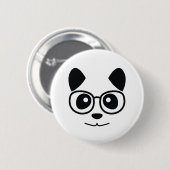 Panda en bril ronde button 5,7 cm (Voorkant /achterkant)