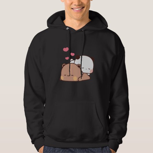 Panda en Brownie Beer Couple Hoodie (Voorkant)